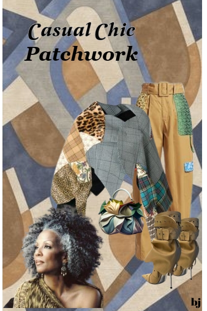 Casual Chic Patchwork- combinação de moda