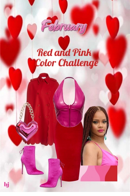February Red and Pink- Combinaciónde moda