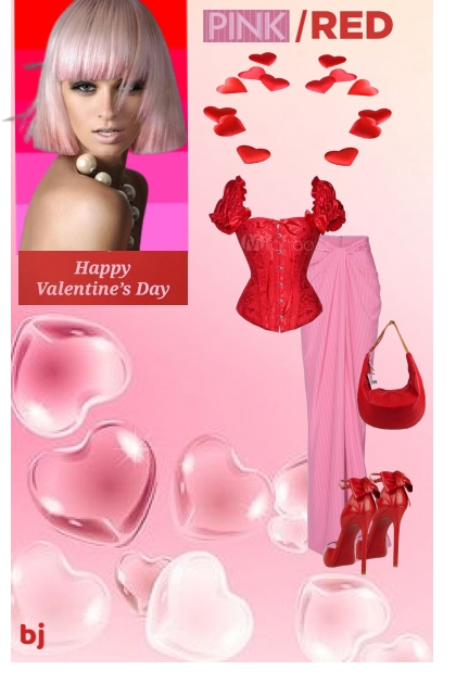Pink/Red Valentine's Day- Modna kombinacija