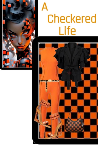A Checkered Life.....- combinação de moda