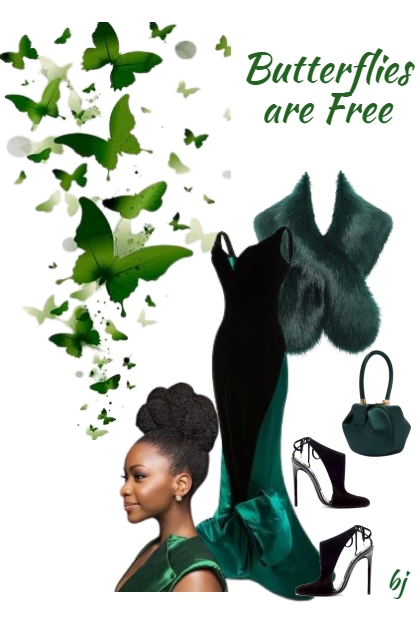 Green Butterflies are Free- Combinaciónde moda