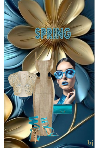 Teal and Gold Spring