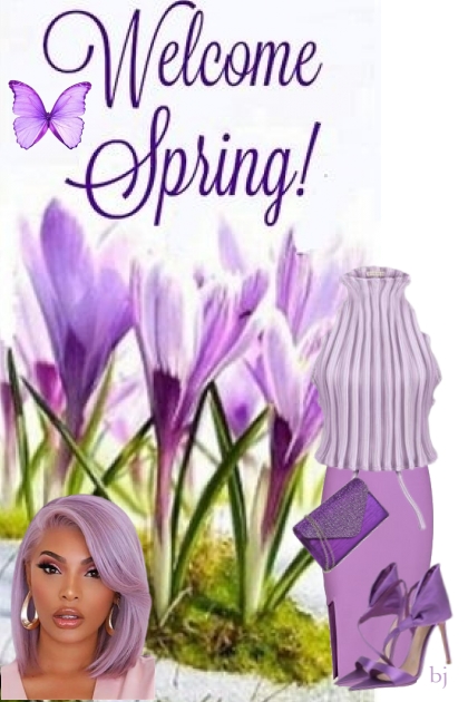 Welcome Spring in Lavender- combinação de moda