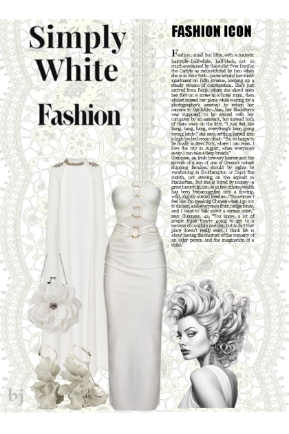 Simply White Fashion- Combinazione di moda