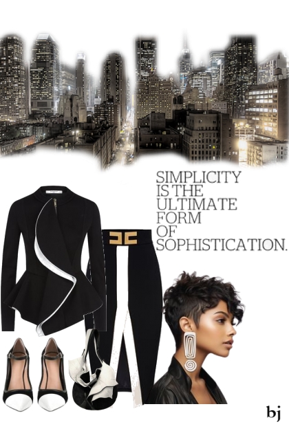 Simplicity, the Ultimate Form of Sophistication- Modna kombinacija