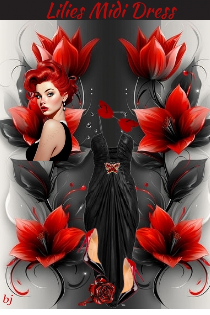 Lilies Midi Dress- Modekombination