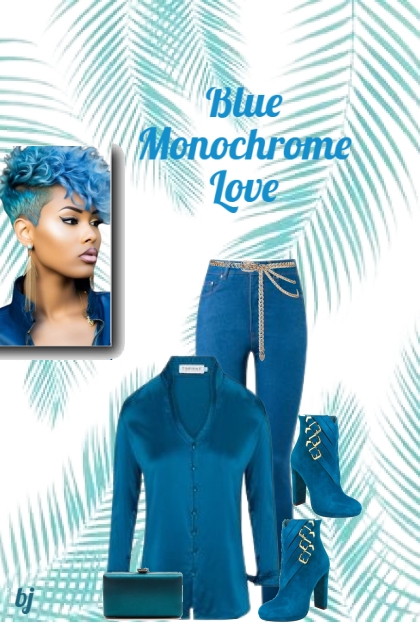 Blue Monochrome Love- Fashion set