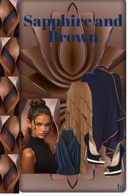 Sapphire and Brown- combinação de moda