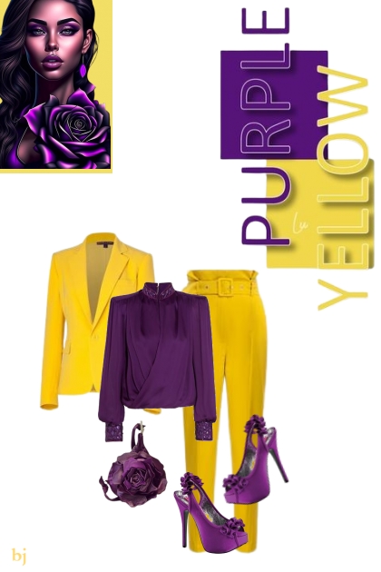 Purple and Yellow- Modna kombinacija
