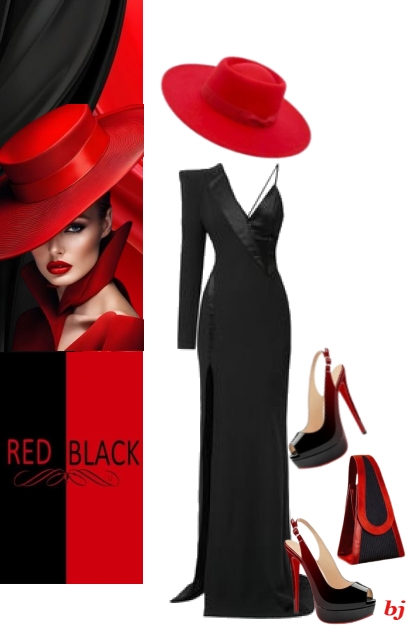 Red and Black- combinação de moda