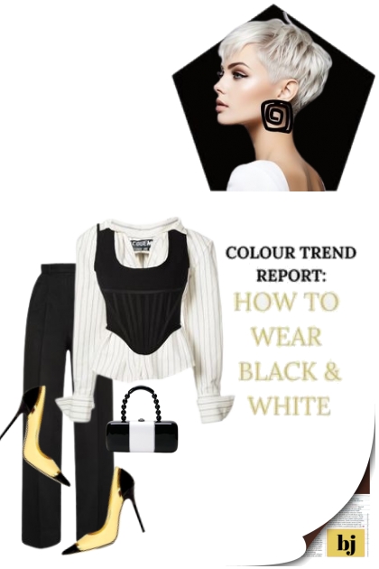 How to Wear Black and White....- Combinaciónde moda