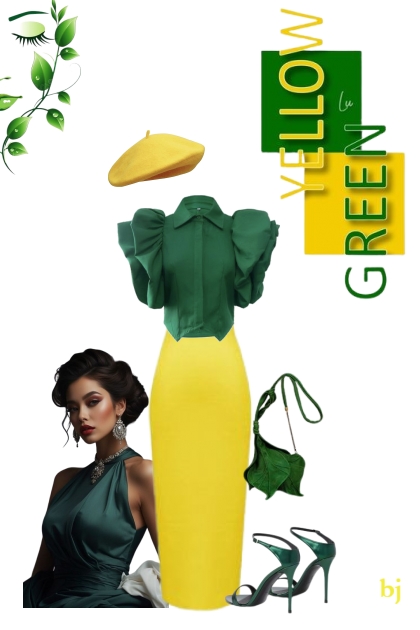 Yellow and Green- combinação de moda