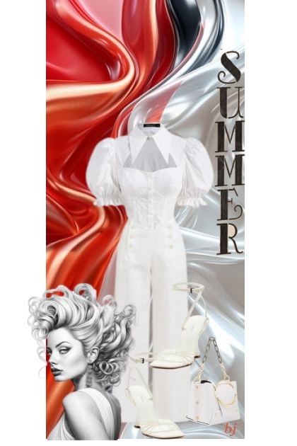 Summer White- Combinazione di moda