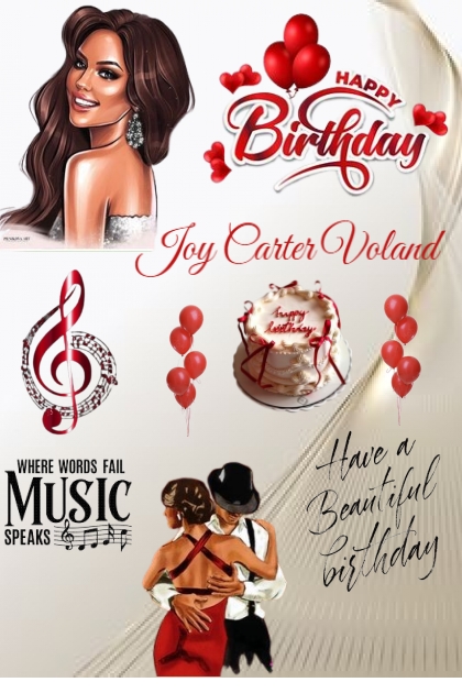 Happy Birthday Joy Carter Voland- Combinaciónde moda