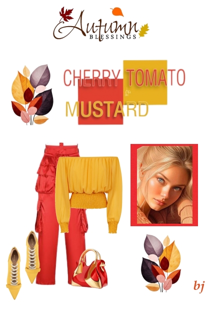 Cherry Tomato and Mustard- Fashion set