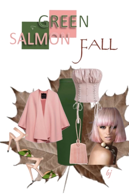 Salmon Green Fall- combinação de moda