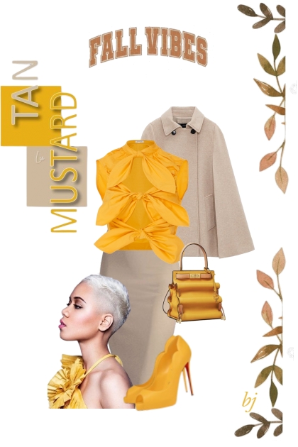 Tan, Mustard Fall Vibes- Fashion set