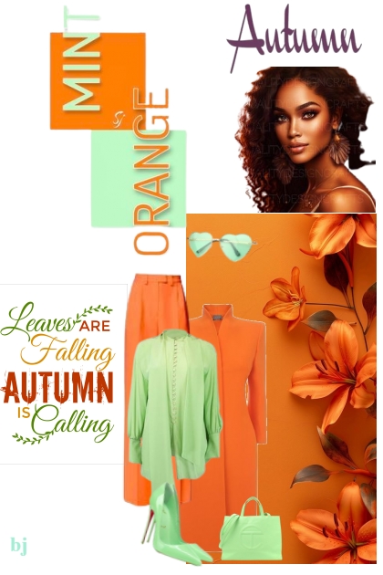 Mint and Orange- Fashion set