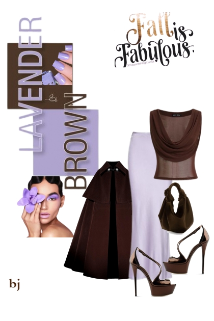 Fall is Fabulous with Lavender and Brown- combinação de moda