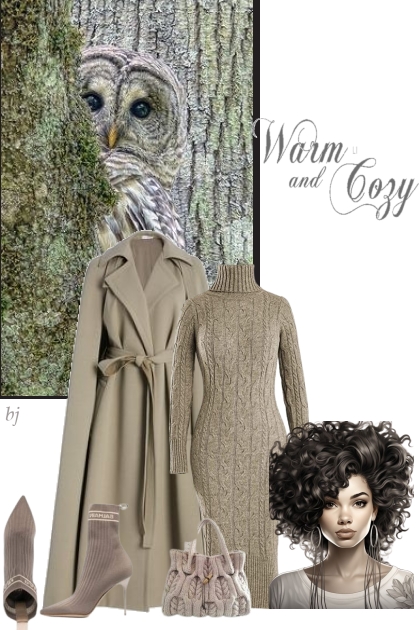 Warm and Cozy Into Fall- combinação de moda