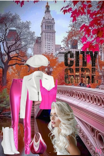 City Girl in Pink and White- 搭配