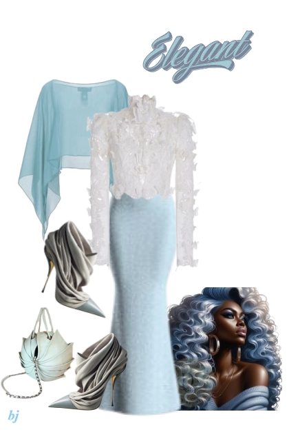 Elegant Blue- combinação de moda