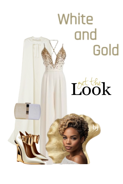 White and Gold- Combinaciónde moda