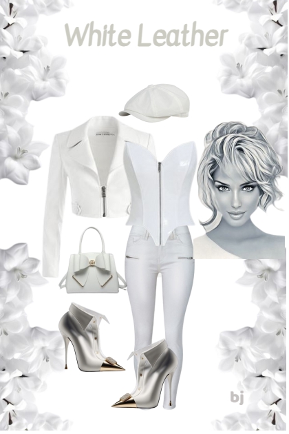 White Leather- Fashion set