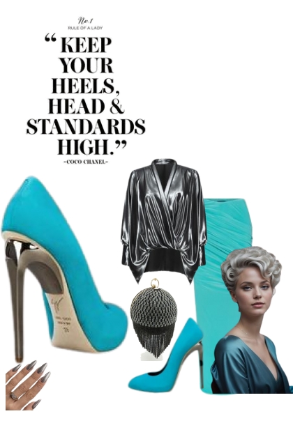 Teal and Silver.....- Fashion set