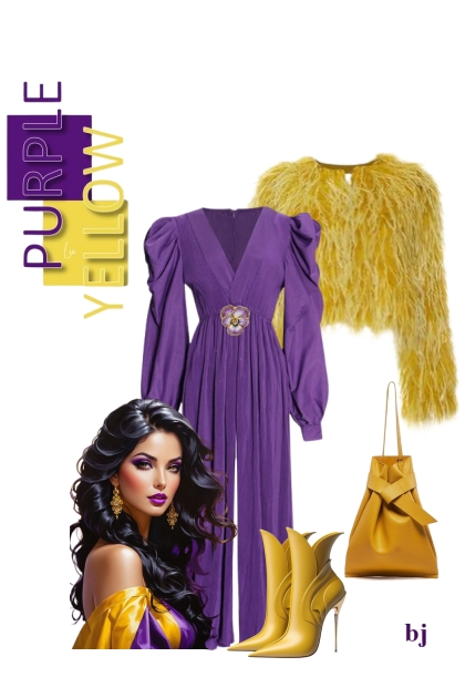 Purple/Mustard Yellow- Fashion set