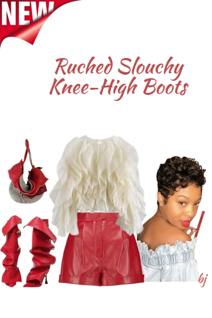 Ruched Slouchy Knee-High Boots