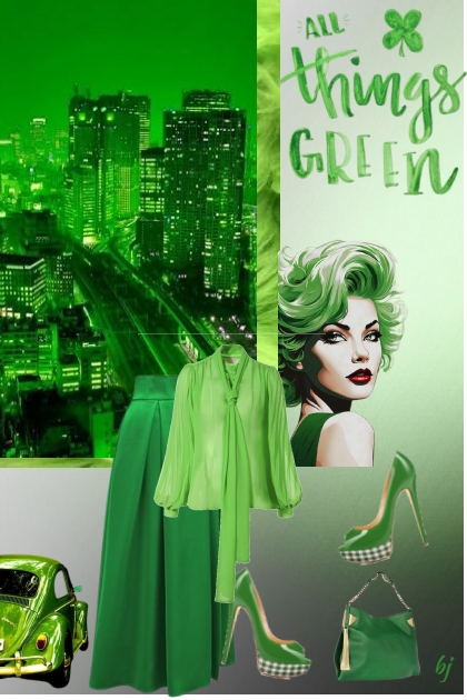 All Things Green- combinação de moda