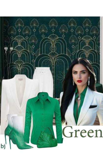 Green and White- Combinazione di moda