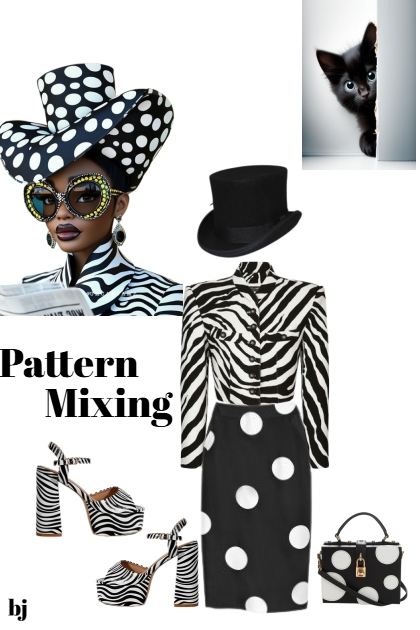 Zebra-Dot Pattern Mix-up