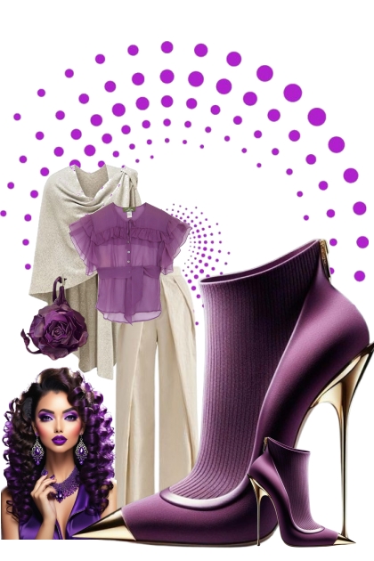 Purple with White