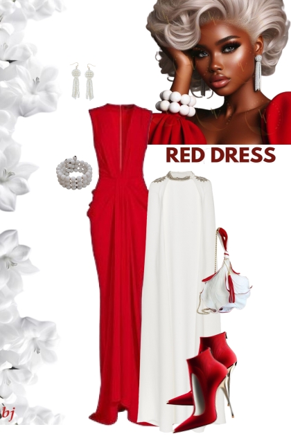 Red Dress.........- combinação de moda