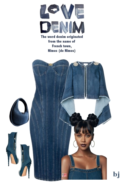 Strapless Denim Dress