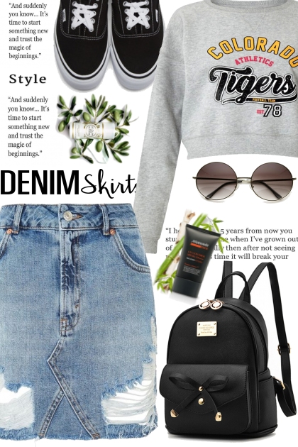 Denim Skirts!!- combinação de moda