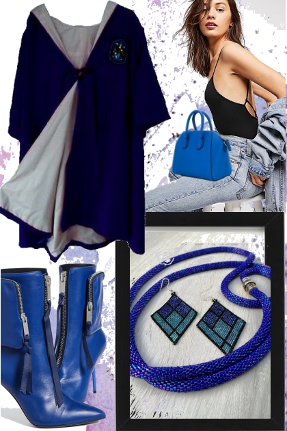 A day in blue- Combinazione di moda