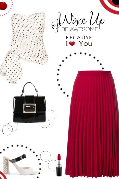 Red Skirt- Fashion set