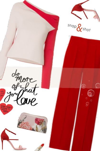 Red Pants- Fashion set