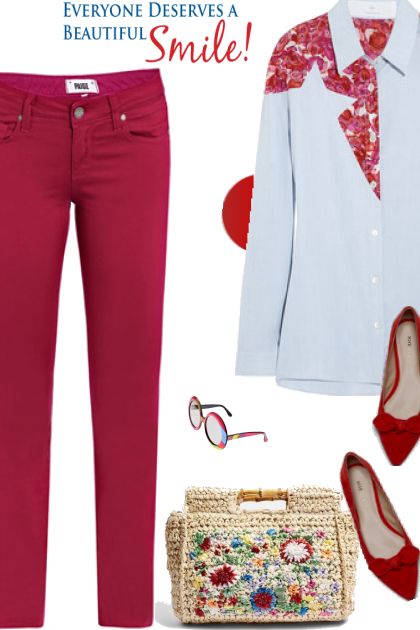 Red and Baby Blue- Fashion set