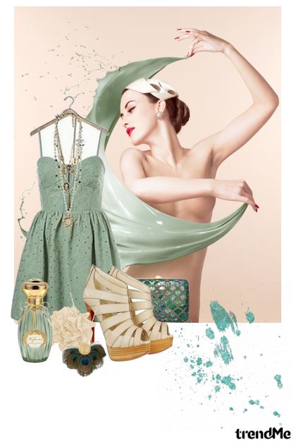 Lady in green- Combinazione di moda
