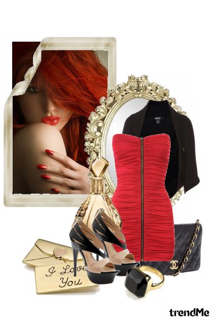 Lady in red- Модное сочетание