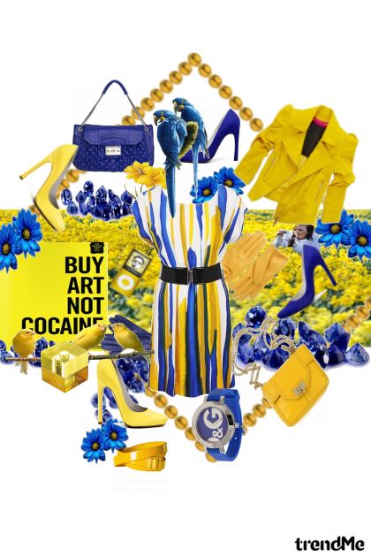 Buy Art Not Cocaine- Combinazione di moda