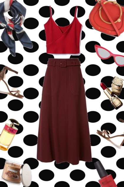 Lady in red- Combinazione di moda