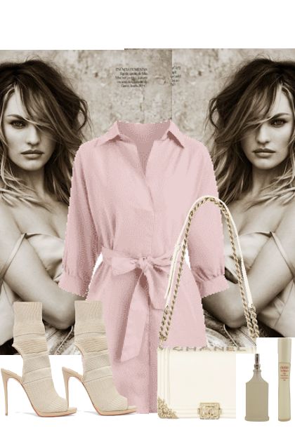 pink dress- Combinazione di moda