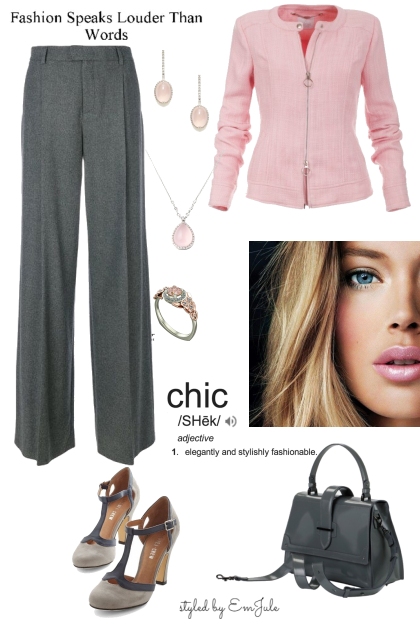 Pink and Grey- Modna kombinacija