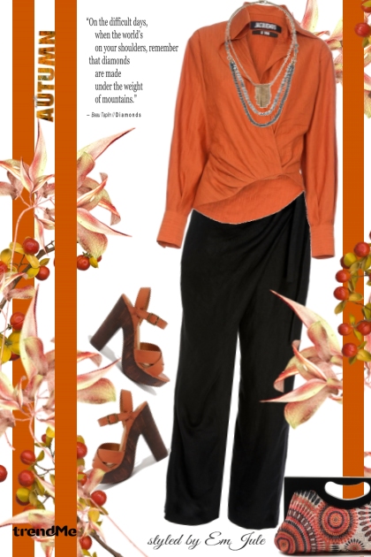 Autumn is Orange and Black- combinação de moda