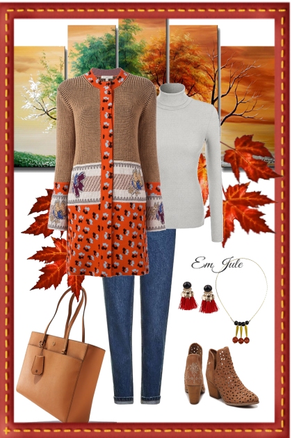 Autumn Cardigan- combinação de moda